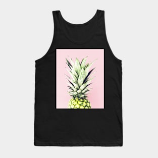 Pineapple on pink, Pineapple top, Minimal Tank Top